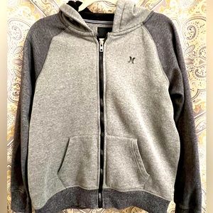 Two toned gray Hurley XL Zip up Hoodie